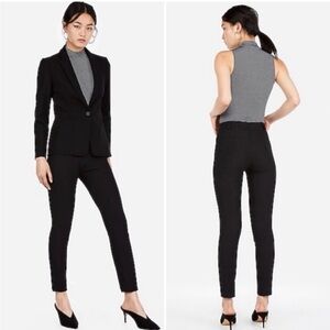 Express stretch+ skinny mid rise black dress pants size 0 short